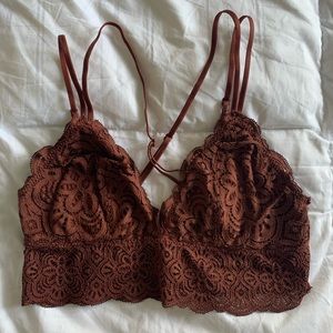 Aerie cross-back lace bralette